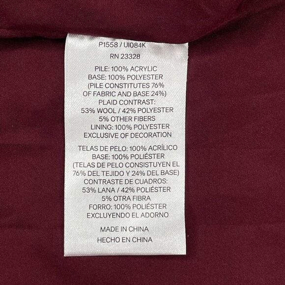 Pendleton Red Fuzzy Deep Pile Sherpa Jacket - Picture 6 of 16